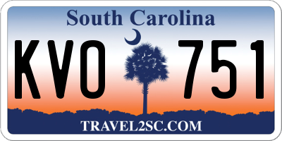SC license plate KVO751