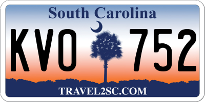 SC license plate KVO752
