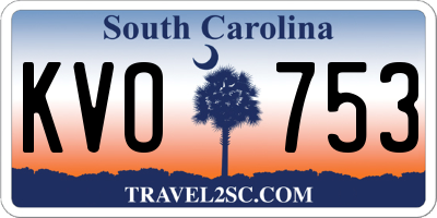 SC license plate KVO753