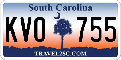 SC license plate KVO755