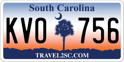 SC license plate KVO756