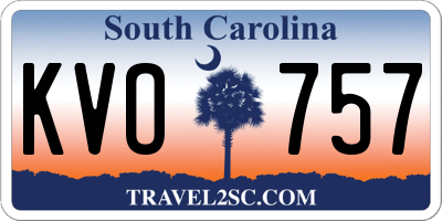 SC license plate KVO757
