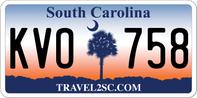 SC license plate KVO758