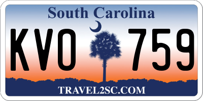 SC license plate KVO759