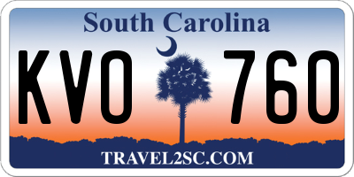 SC license plate KVO760