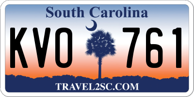 SC license plate KVO761