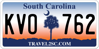 SC license plate KVO762