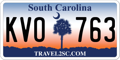 SC license plate KVO763