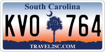 SC license plate KVO764
