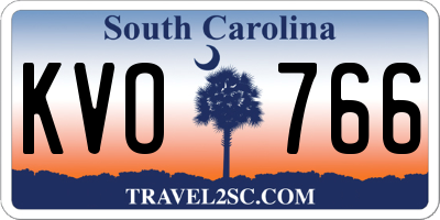 SC license plate KVO766