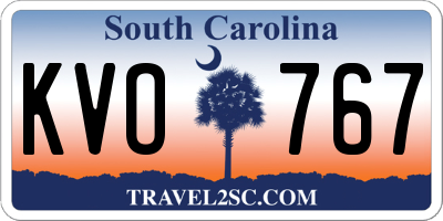 SC license plate KVO767
