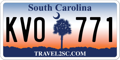SC license plate KVO771