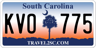 SC license plate KVO775