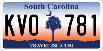 SC license plate KVO781