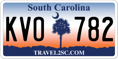 SC license plate KVO782