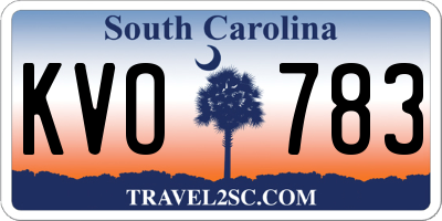 SC license plate KVO783