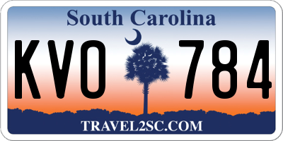 SC license plate KVO784