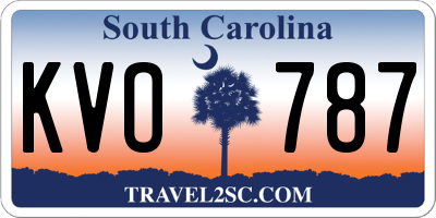 SC license plate KVO787