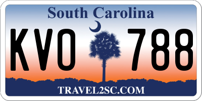 SC license plate KVO788