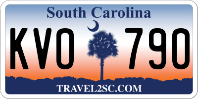 SC license plate KVO790
