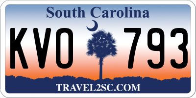 SC license plate KVO793