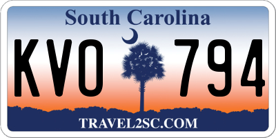 SC license plate KVO794