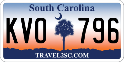 SC license plate KVO796