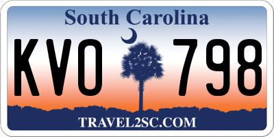 SC license plate KVO798