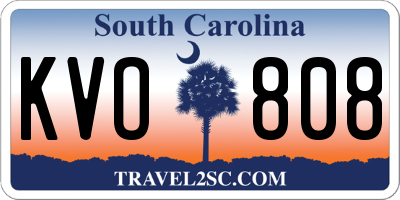 SC license plate KVO808