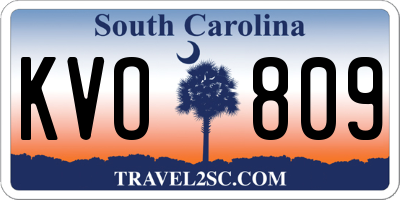 SC license plate KVO809