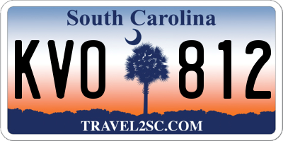 SC license plate KVO812