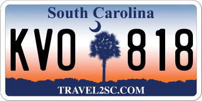 SC license plate KVO818