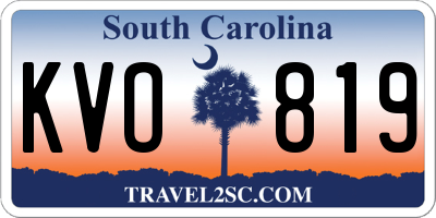 SC license plate KVO819