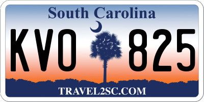 SC license plate KVO825