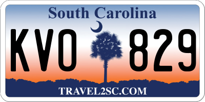 SC license plate KVO829