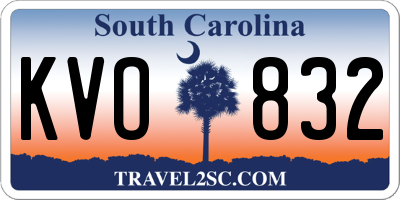 SC license plate KVO832