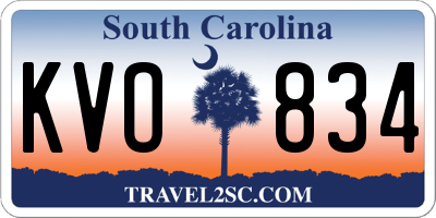 SC license plate KVO834