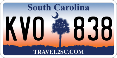 SC license plate KVO838