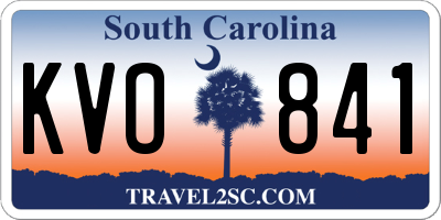 SC license plate KVO841