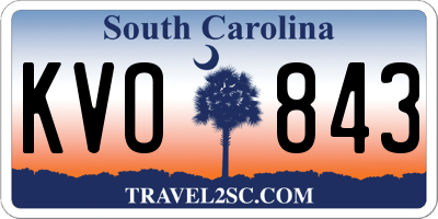 SC license plate KVO843