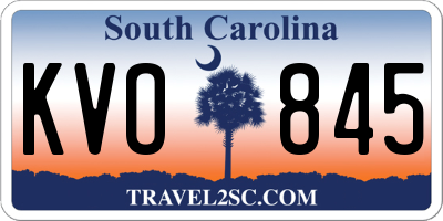 SC license plate KVO845