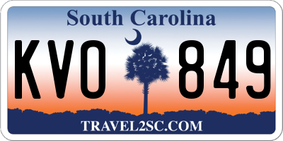 SC license plate KVO849