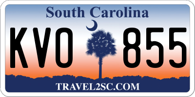 SC license plate KVO855