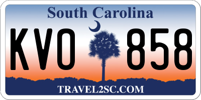SC license plate KVO858