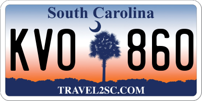 SC license plate KVO860