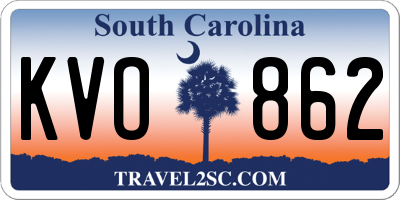 SC license plate KVO862