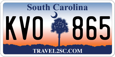 SC license plate KVO865