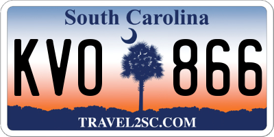 SC license plate KVO866