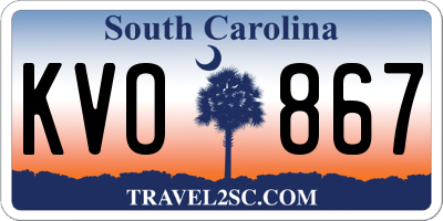 SC license plate KVO867