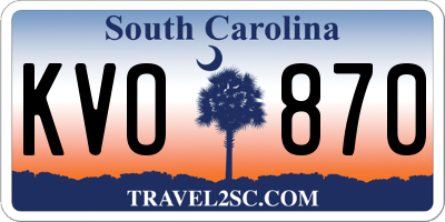 SC license plate KVO870
